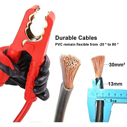 12V/24V Jumper Cable Set, 6m 30mm² with Gloves and Storage Bag