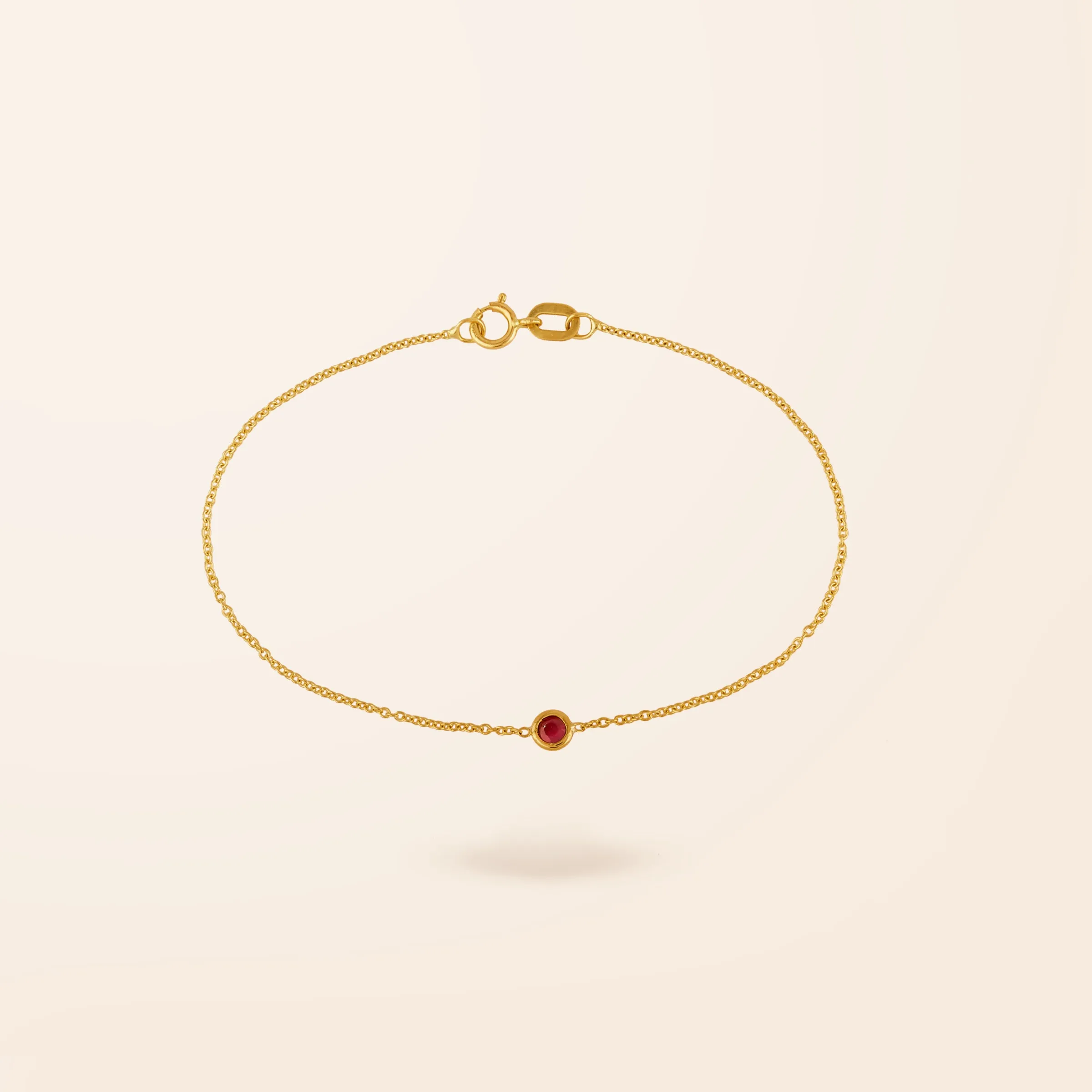 14K Gold Birthstone Bracelet