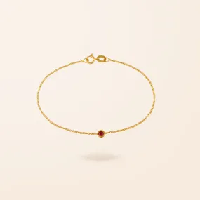 14K Gold Birthstone Bracelet