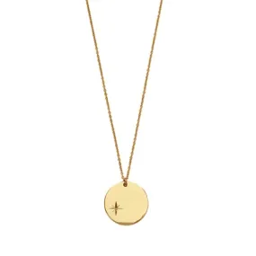 18k Gold-Plated Polar Star Coin Pendant