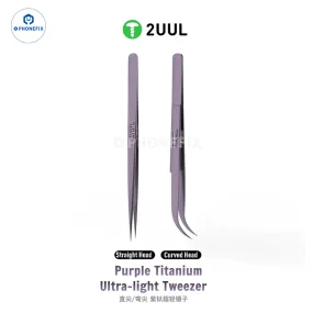 2UUL Non-magnetic Purple Titanium Tweezers Phone PCB Repair Tool