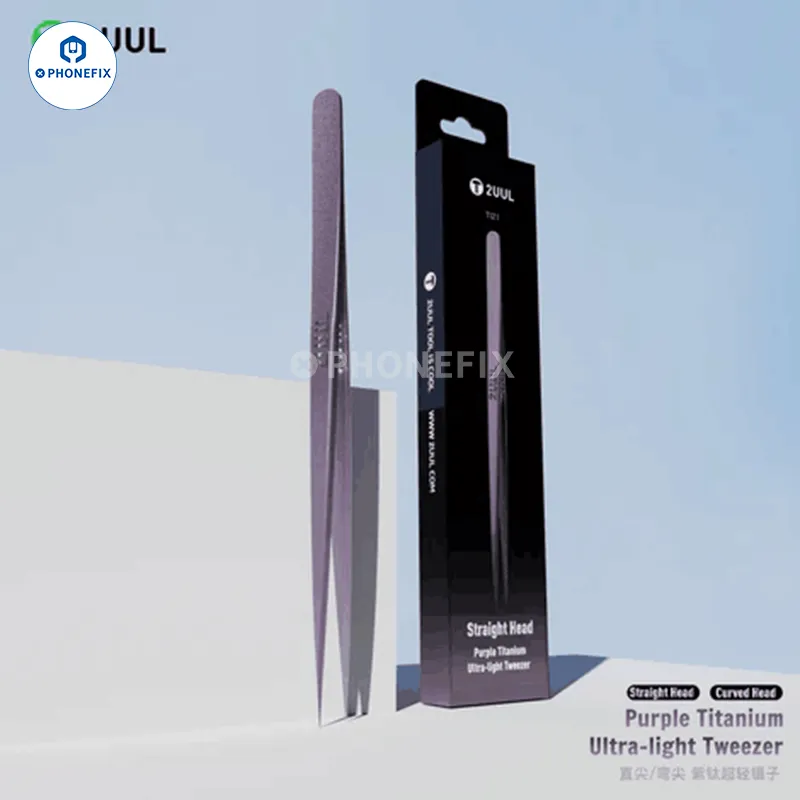 2UUL Non-magnetic Purple Titanium Tweezers Phone PCB Repair Tool