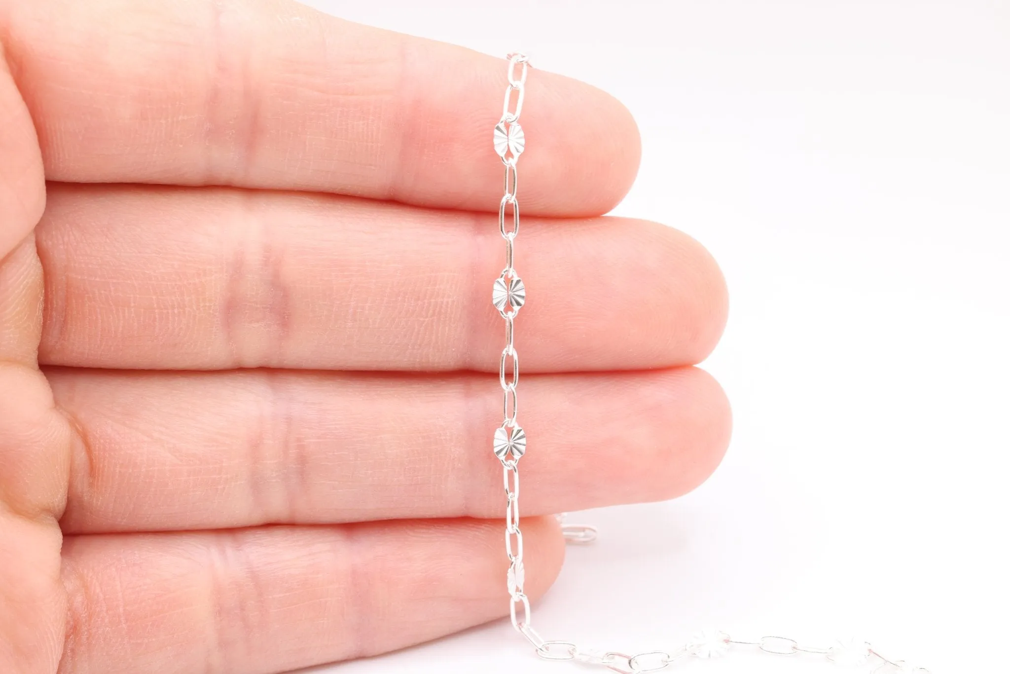 3.3mm Starburst Diamond Cut Chain, 14K Gold-Filled, Pay Per Foot, Jewelry Making Chain