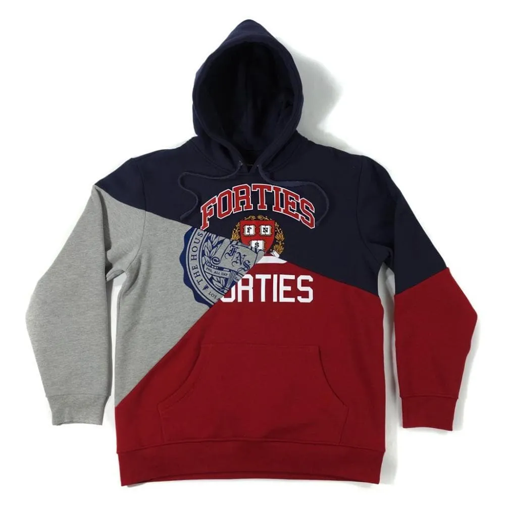 40'S AND SHORTIES SPLIT PERSONALITY HOODIE -NAVY