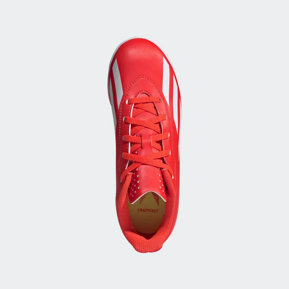 Adidas X Crazyfast Club Indoor Jnr Football Shoes (Solar Red/White/Yellow)