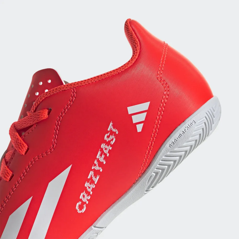 Adidas X Crazyfast Club Indoor Jnr Football Shoes (Solar Red/White/Yellow)