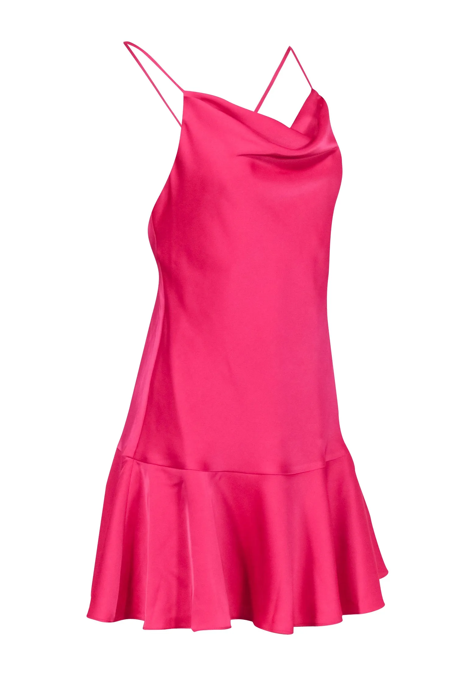 Aidan Mattox - Hot Pink Drop Waist Sleeveless Dress Sz4