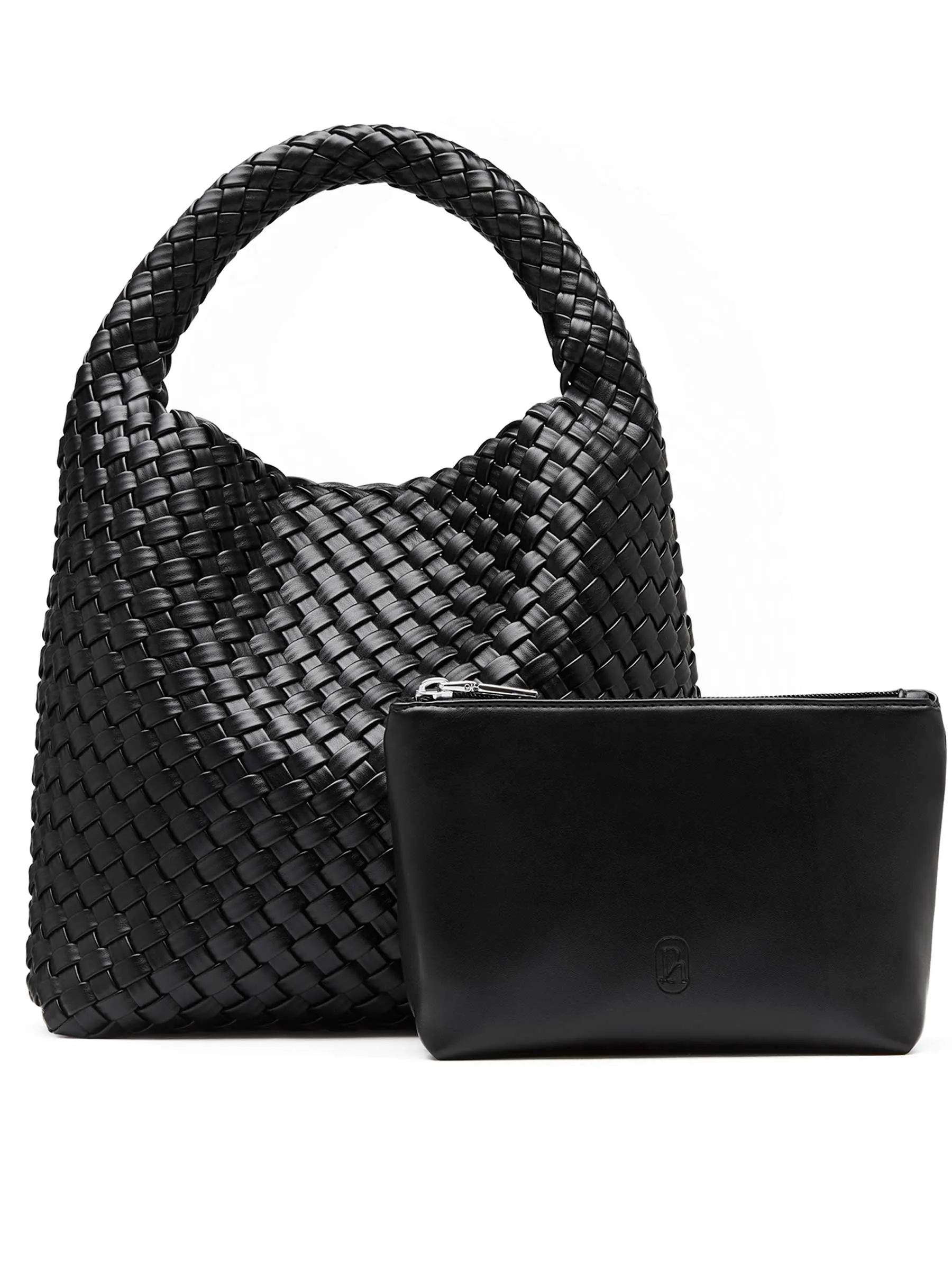 Alt-Leather Woven Small Tote