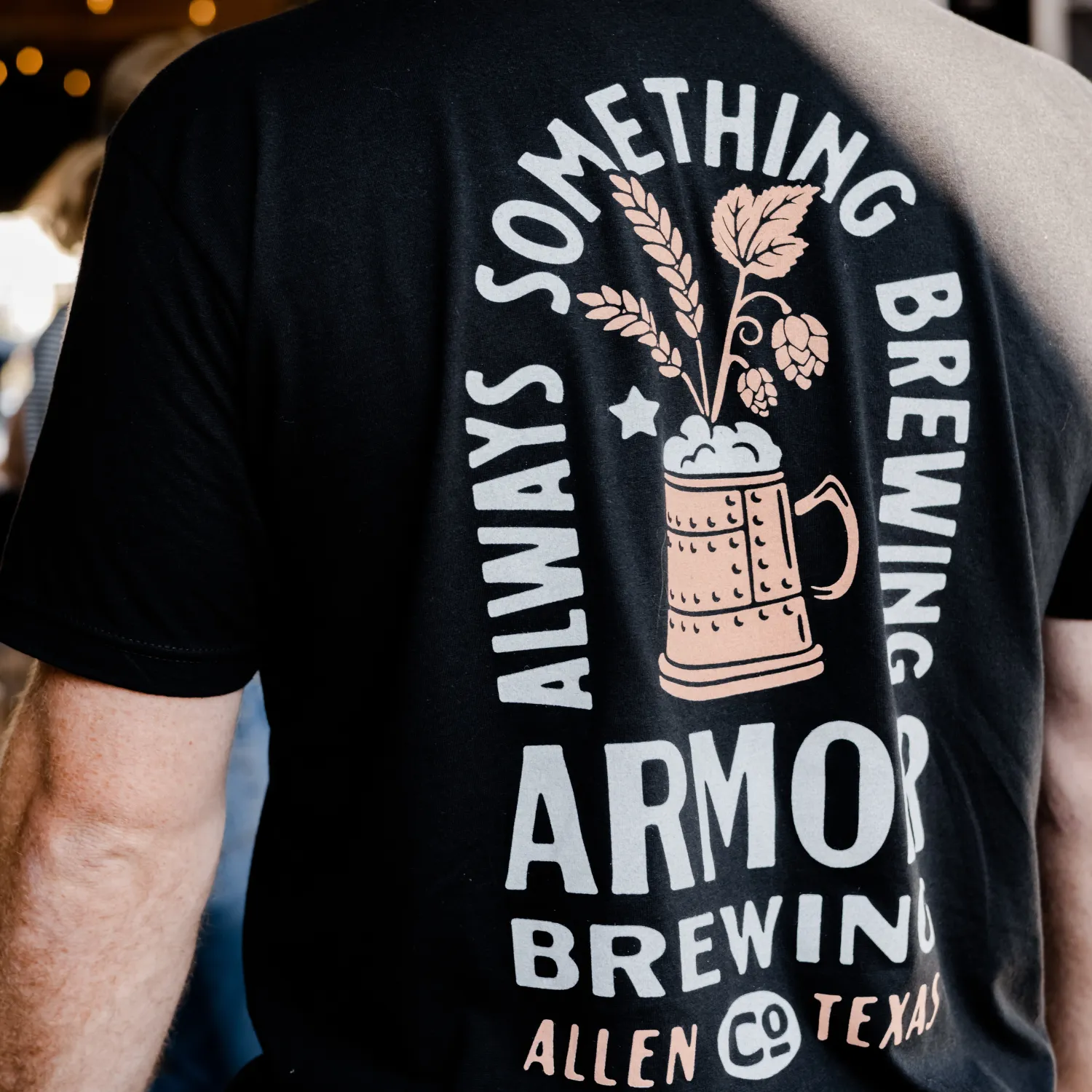 Always Something Brewing Black T-Shirt