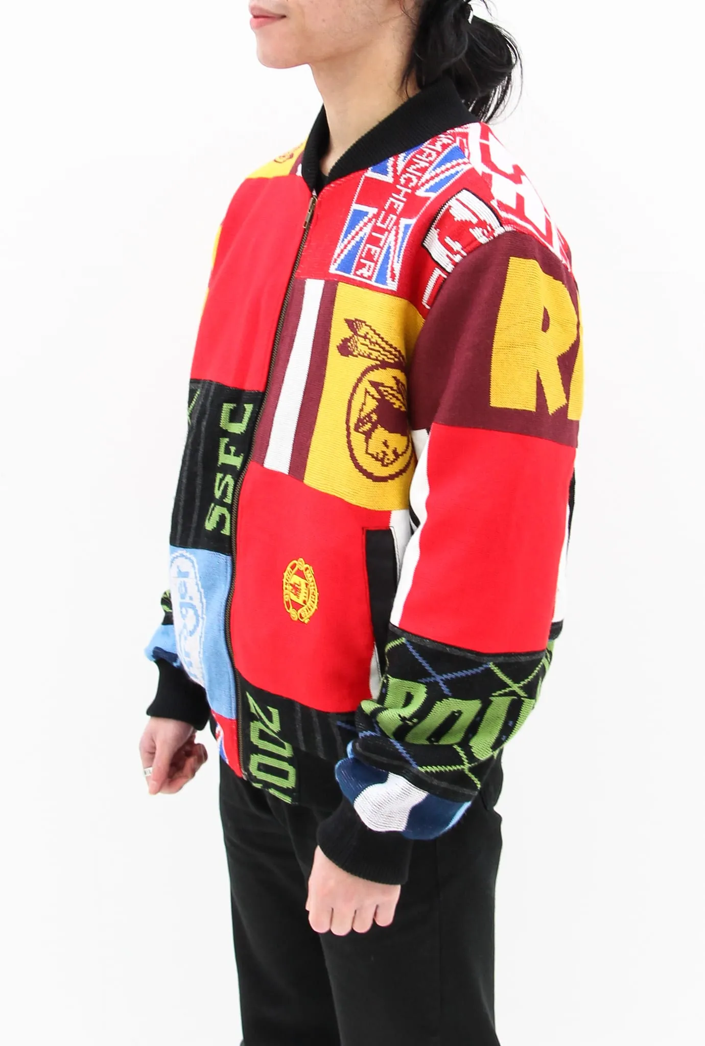 AM Re-Worked Football Scarf Jacket #9