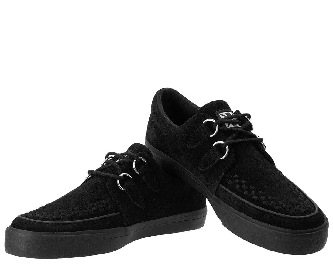 Black Suede D-Ring Sneaker