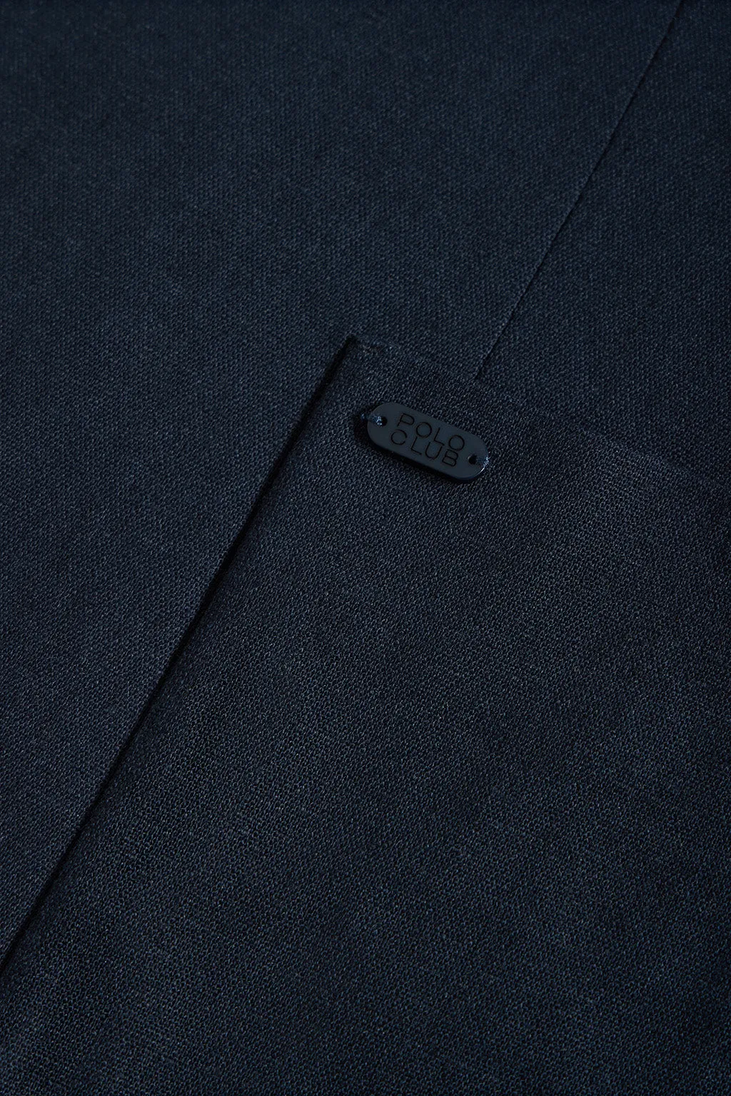 Blazer de lino azul marino abotonada con detalles Polo Club