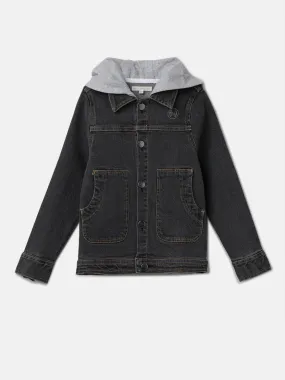 Boys Charcoal Grey Full Sleeves Denim Jacket