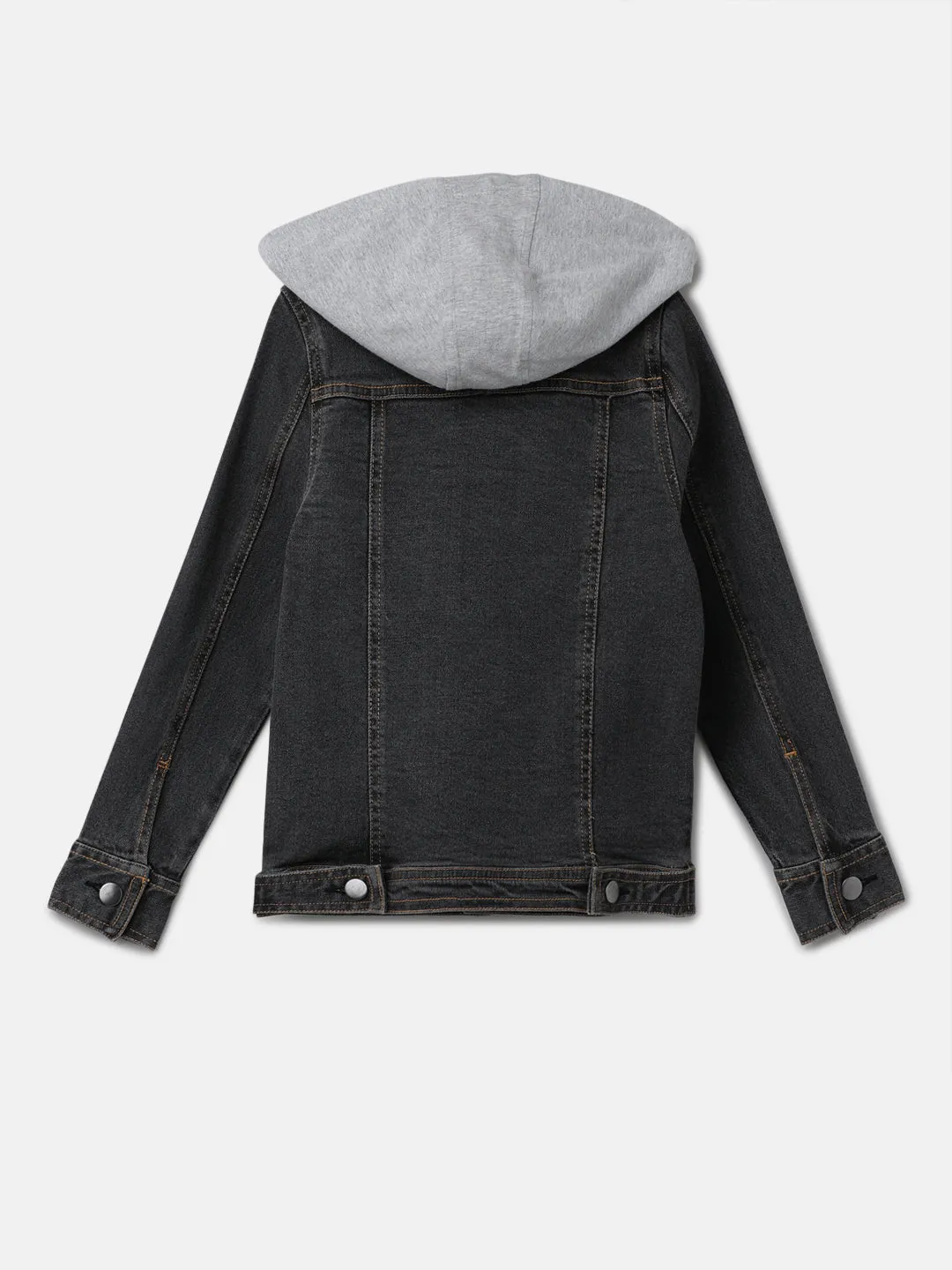 Boys Charcoal Grey Full Sleeves Denim Jacket