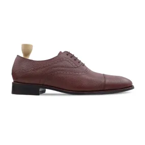 Bregenz - Men's Oxblood Pebble Grain Leather Oxford Shoe