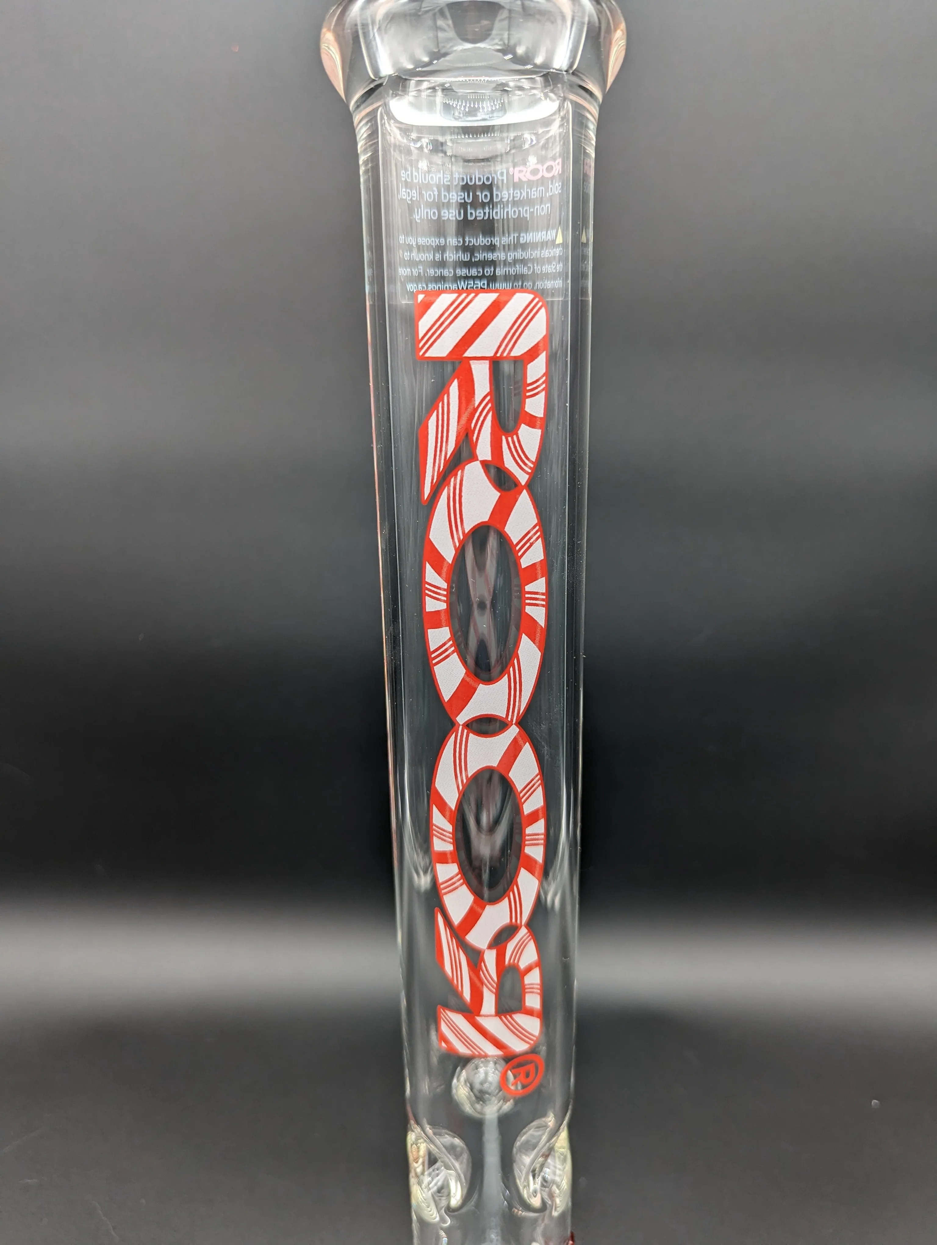 Candy Cane RooR Straight Tube Bong 18