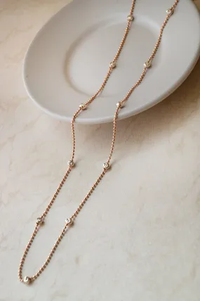 Cutting Edge Balls Rose Gold Plated Sterling Silver Chain