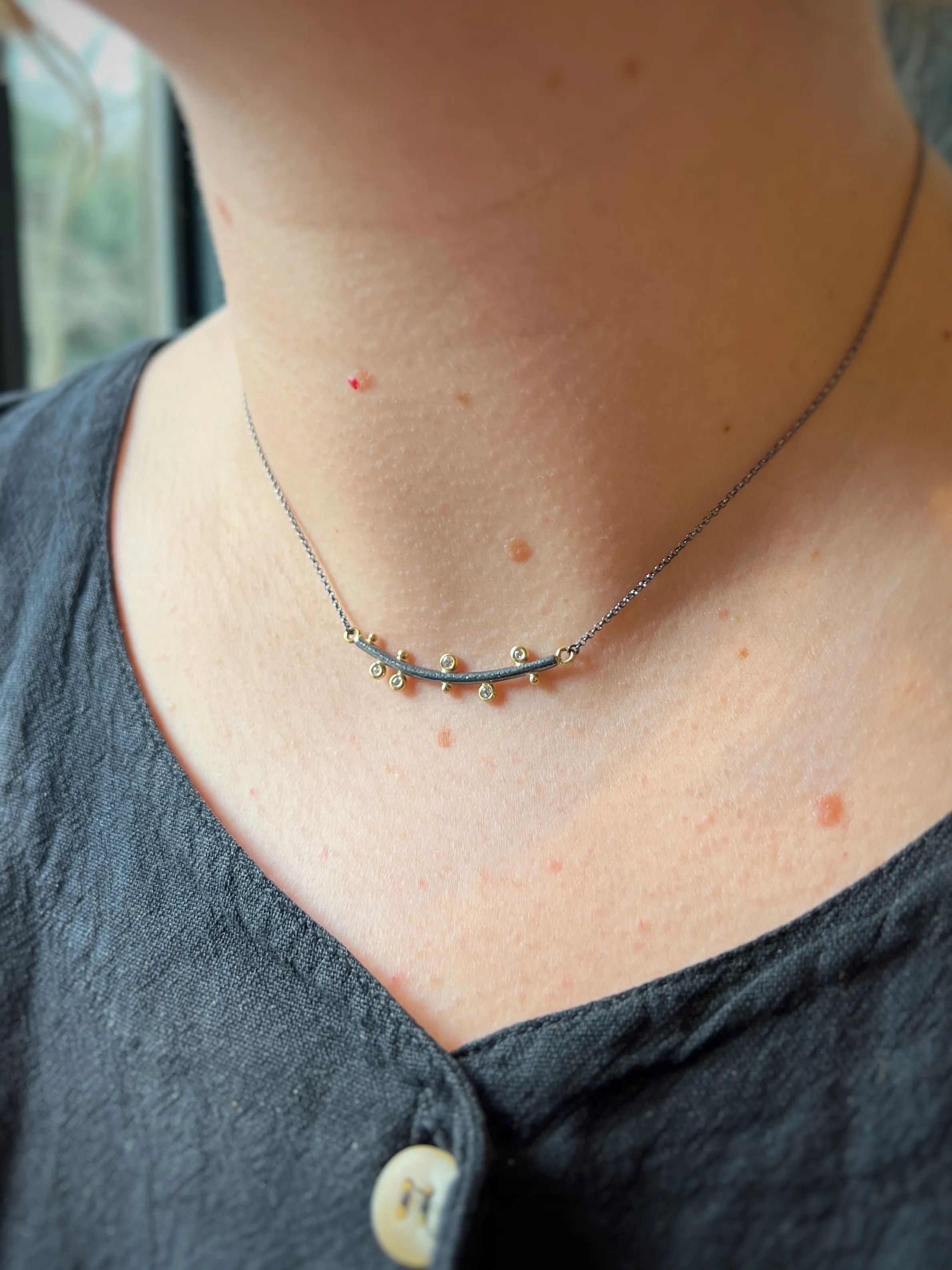 Diamond Bar Necklace