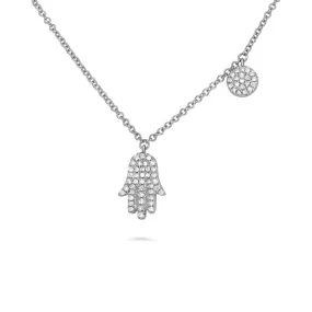 Diamond Hamsa Necklace