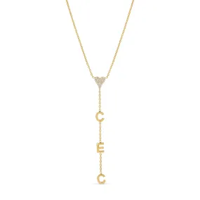 Drop Down Name Necklace (Add Diamonds/Charms)