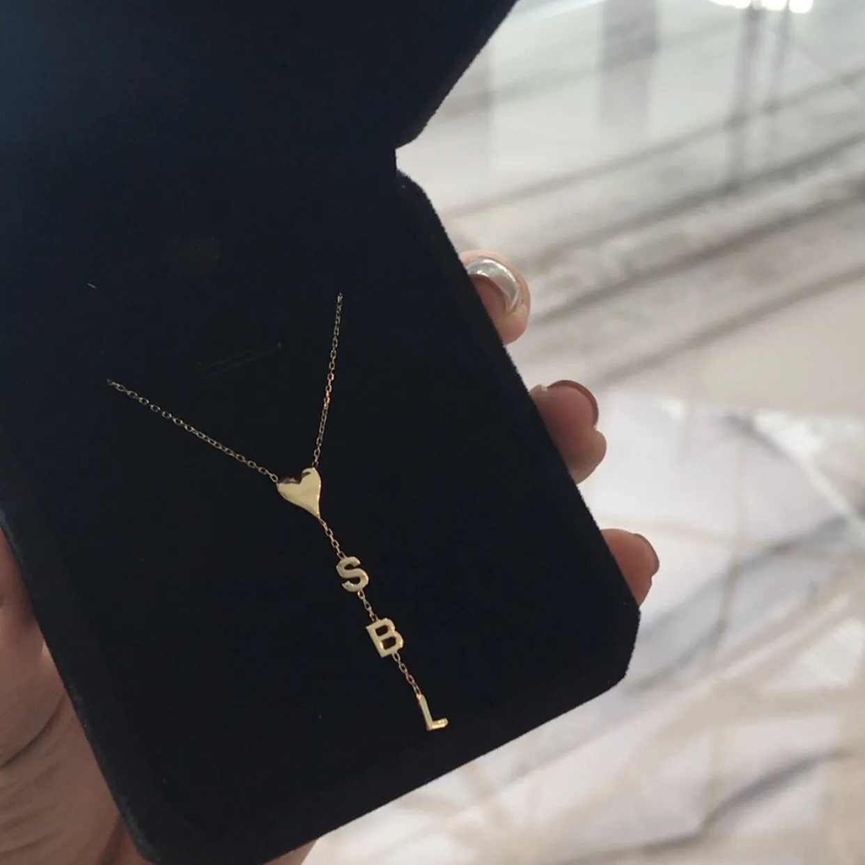 Drop Down Name Necklace (Add Diamonds/Charms)