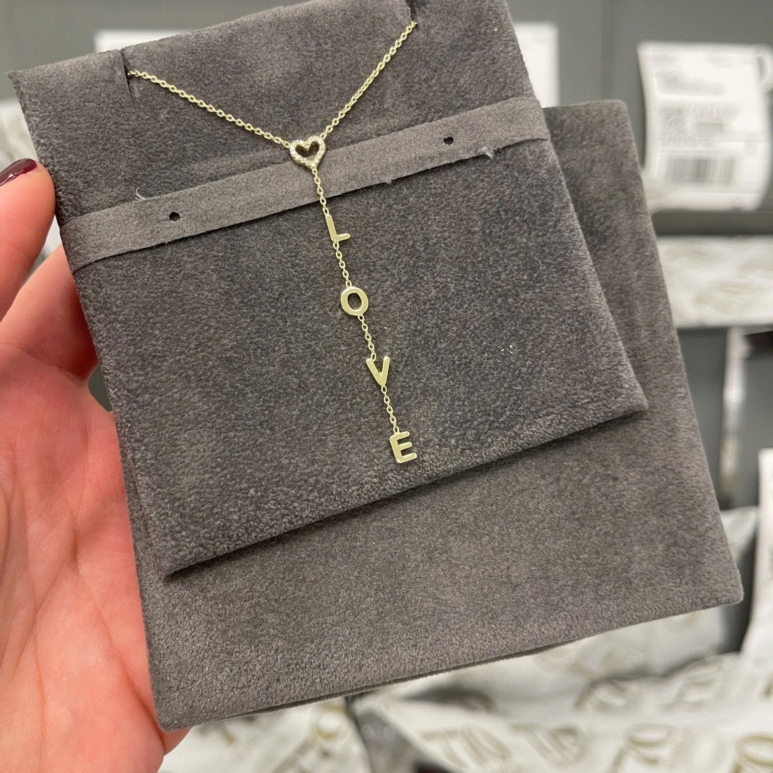 Drop Down Name Necklace (Add Diamonds/Charms)