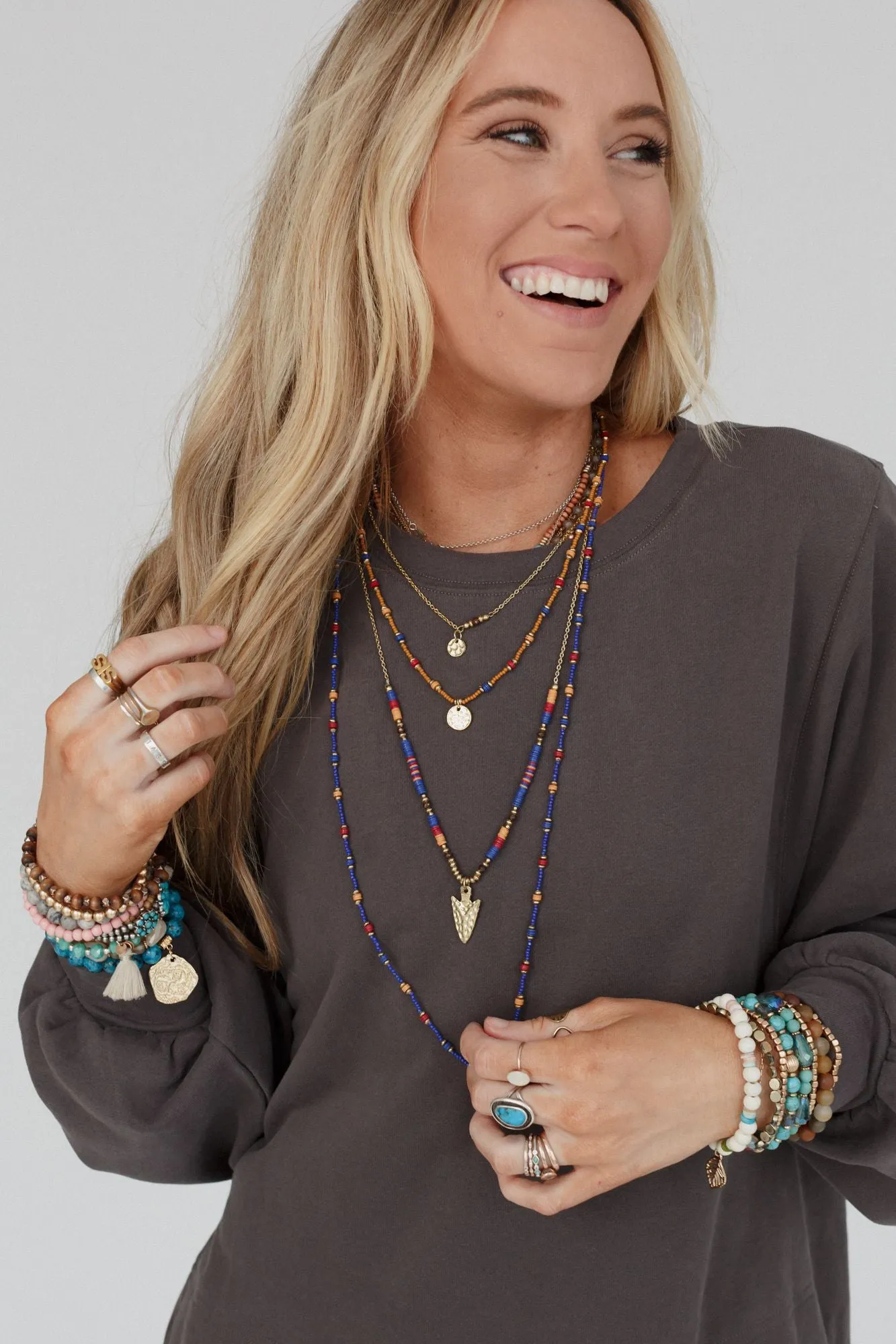 Eclectic Treasures Necklace - Blue Multi