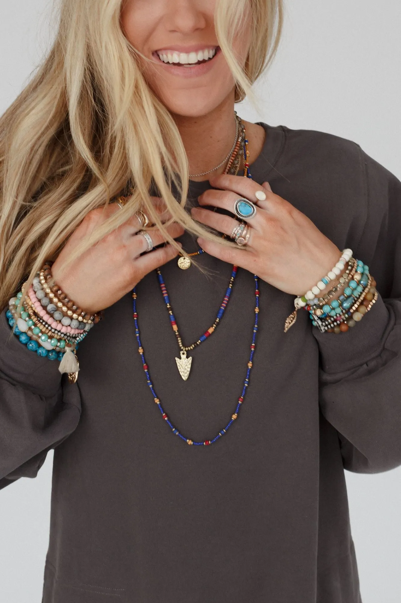 Eclectic Treasures Necklace - Blue Multi