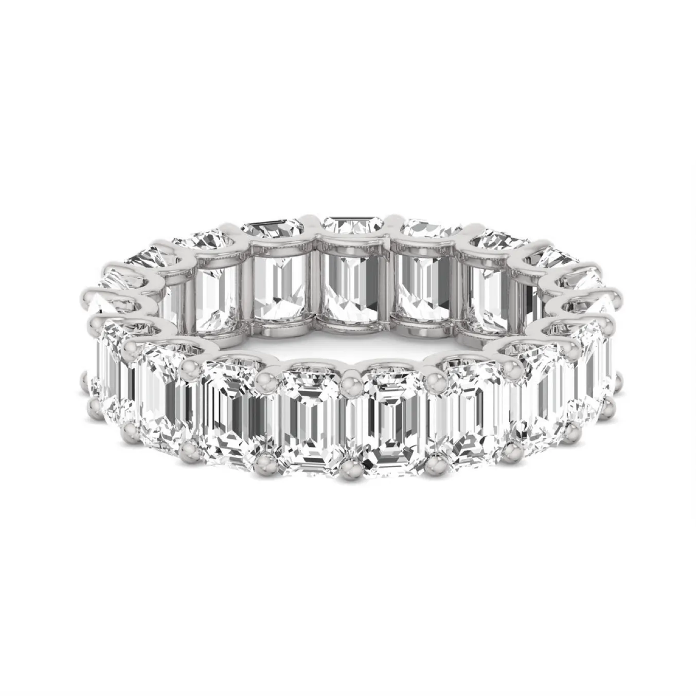 Emerald Cut Diamond Eternity Band