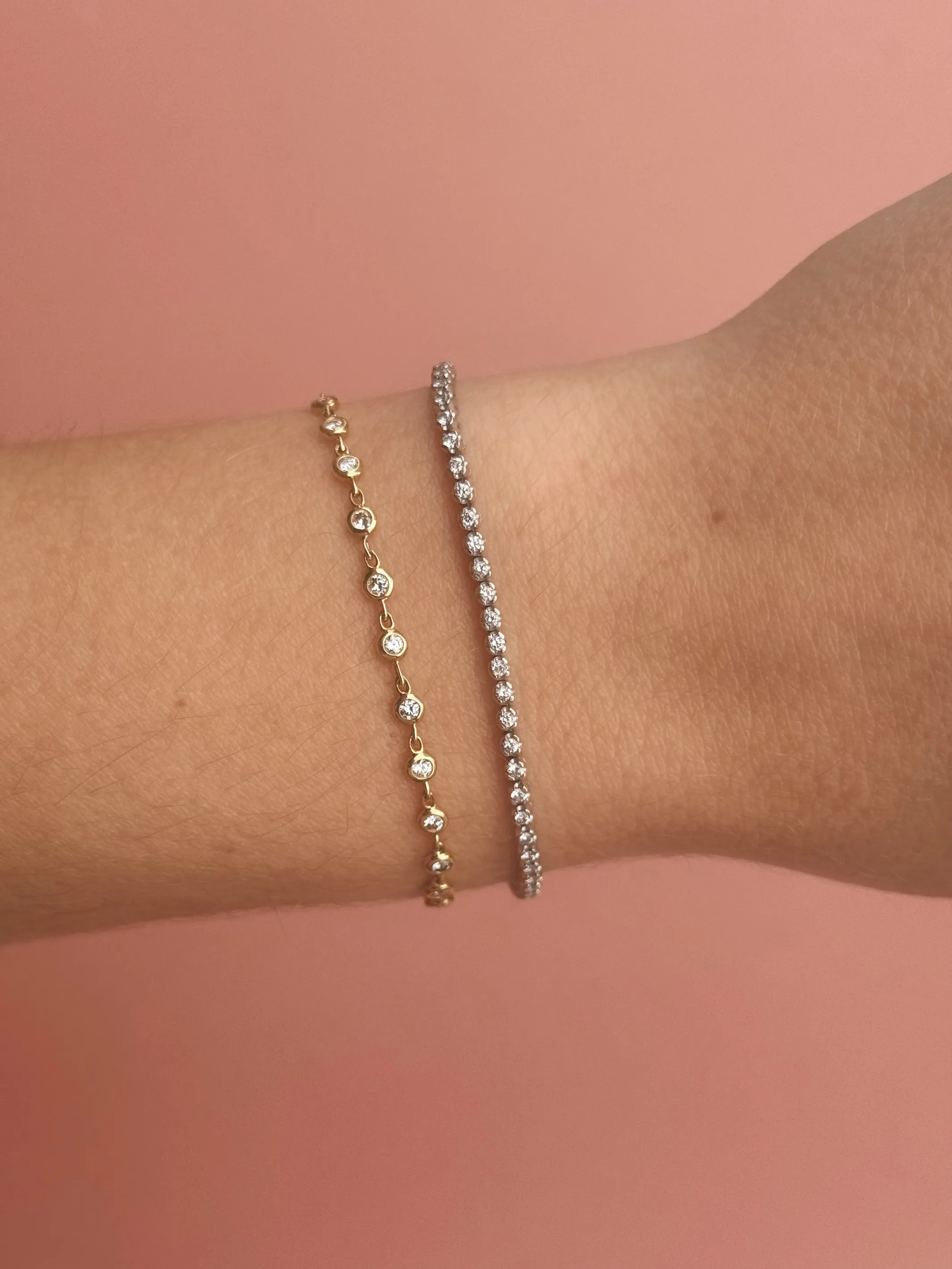 Endless Bezel Bracelet 14K