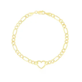 Figaro Heart Bracelet