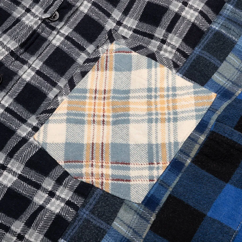 Flannel Shirt 7 Cuts Wide Shirt - Assorted