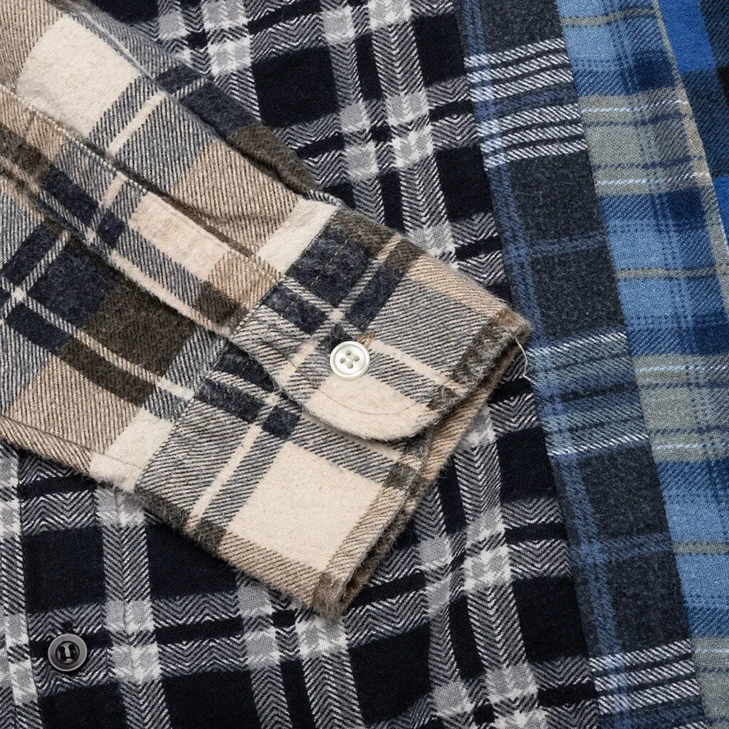 Flannel Shirt 7 Cuts Wide Shirt - Assorted