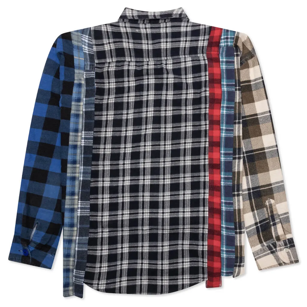 Flannel Shirt 7 Cuts Wide Shirt - Assorted