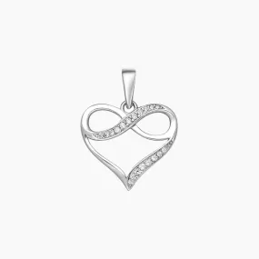 Forever Love CZ Heart and Infinity Pendant