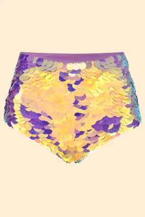 GIGI SEQUIN HOTPANTS - ORCHID