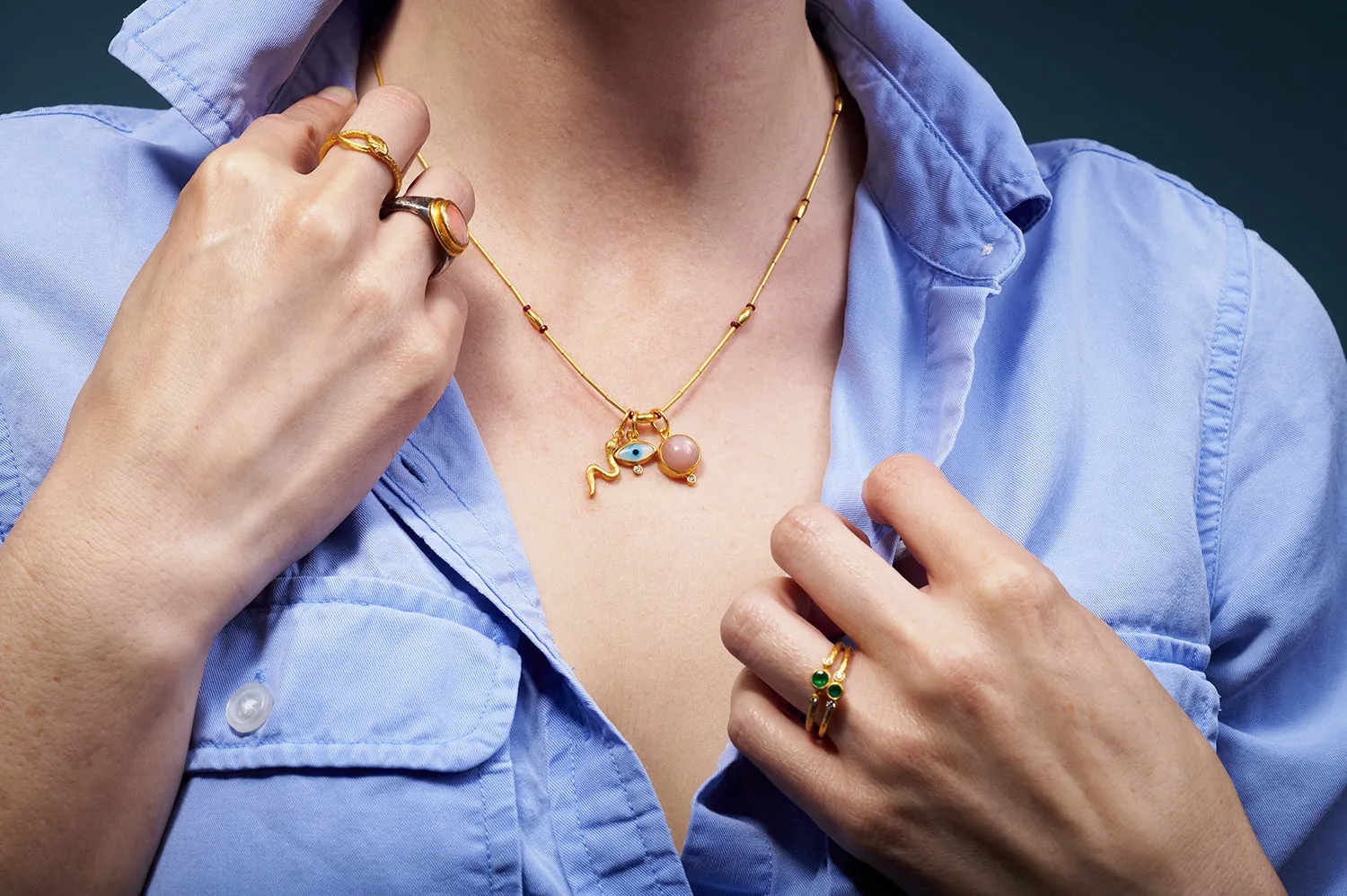 Gold and Ruby Necklace