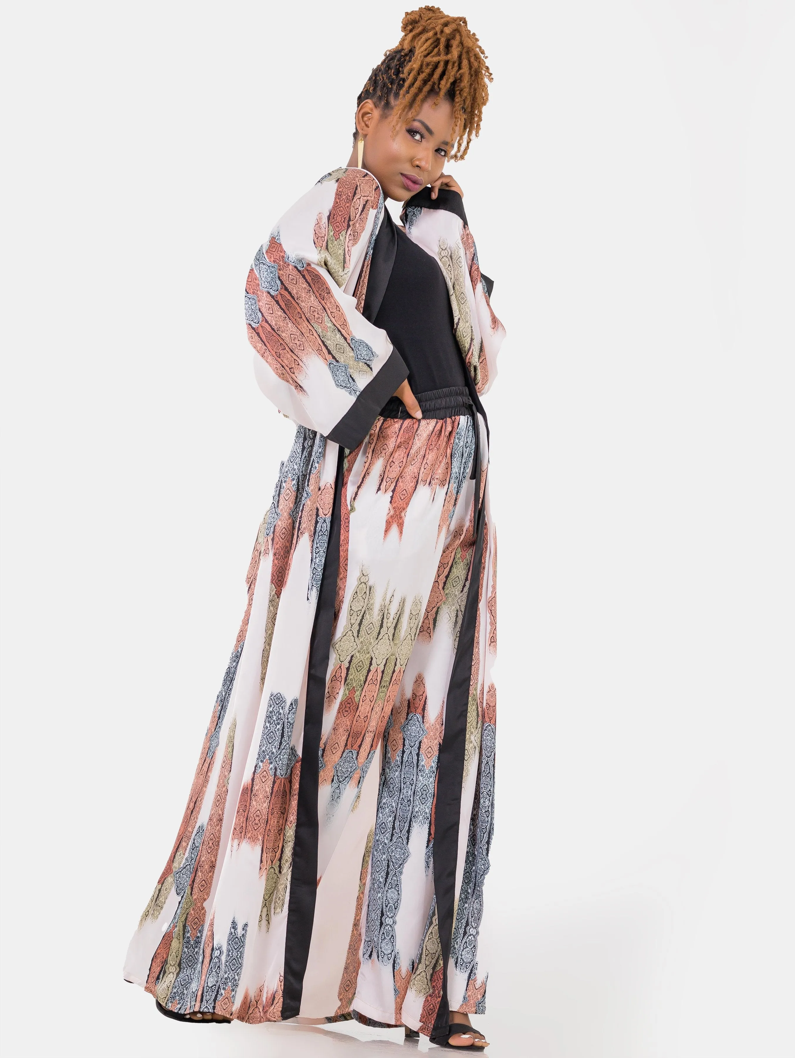 Hijabeefied Long Travelling Kimono - Peach