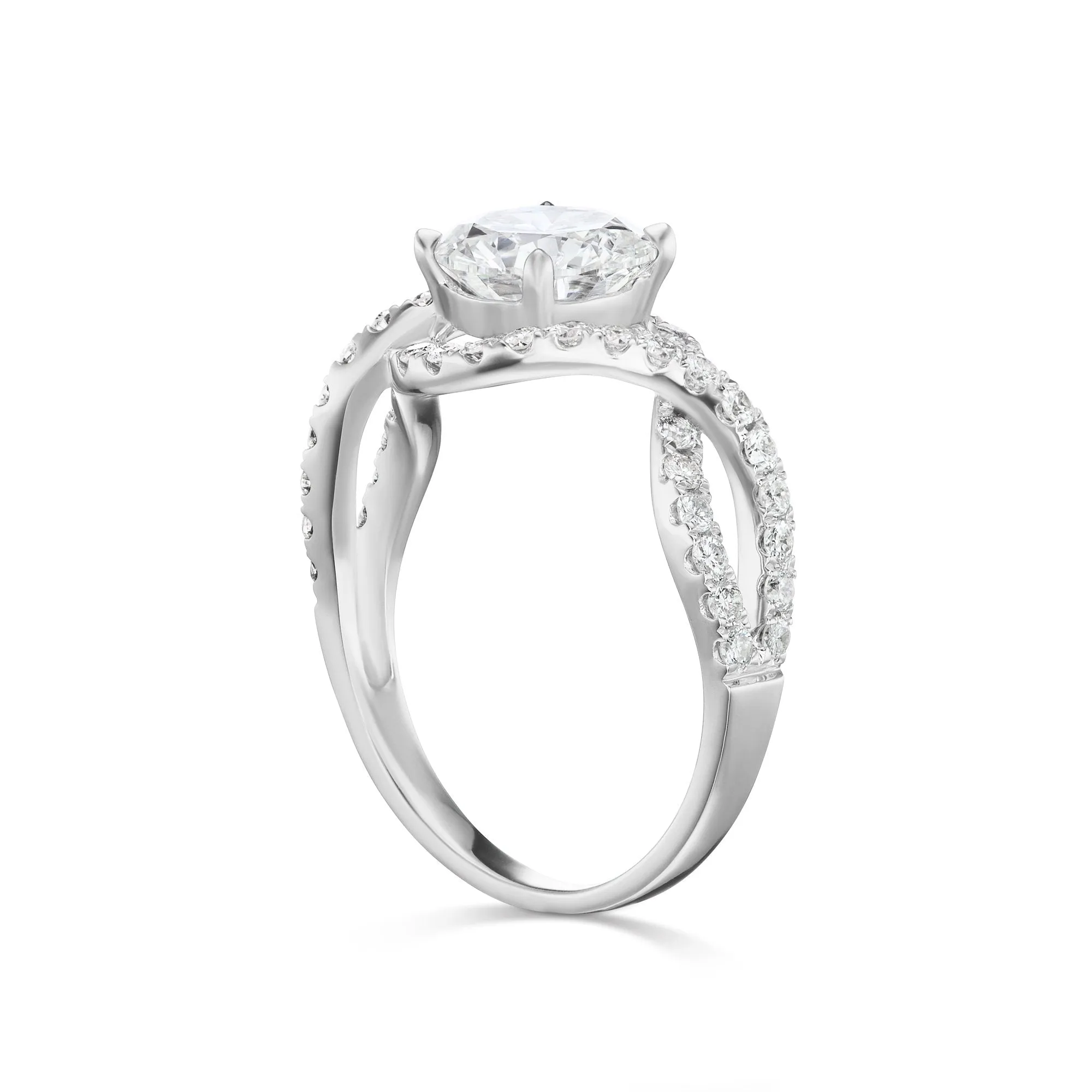 HORUS 2 CARAT ROUND CUT F COLOR VS2 CLARITY DIAMOND ENGAGEMENT RING 14KW CERTIFIED 2 CT F VS2 BY MIKE NEKTA