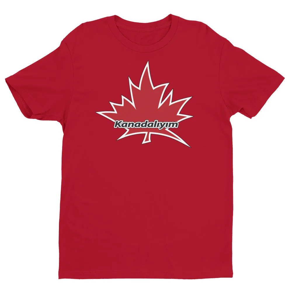 I Am Canadian' 'Kanadalıyım' - Premium Fitted Short Sleeve Crew (Turkish)