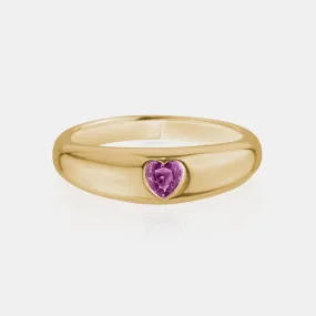 Inlay Heart Shaped Ring