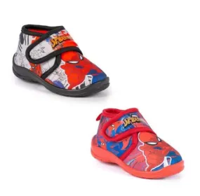 Kids Spiderman III Bedroom Slippers Red Grey Boys Childs childrens Marvel Comics