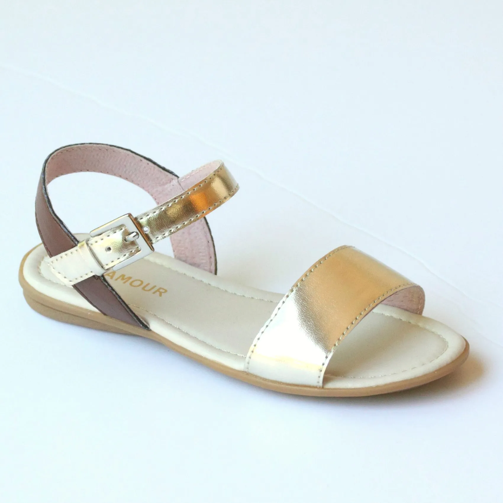 L'Amour Girls Flat Strap Sandal