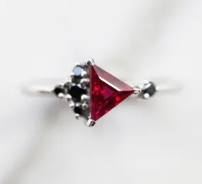 Lena Triangle Ruby Cluster Ring