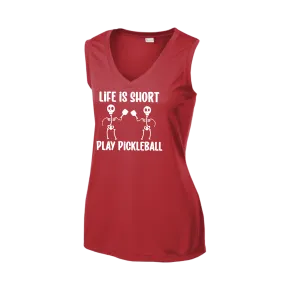 Life is Short Skeletons | Women’s Sleeveless Athletic Shirt | 100% Polyester