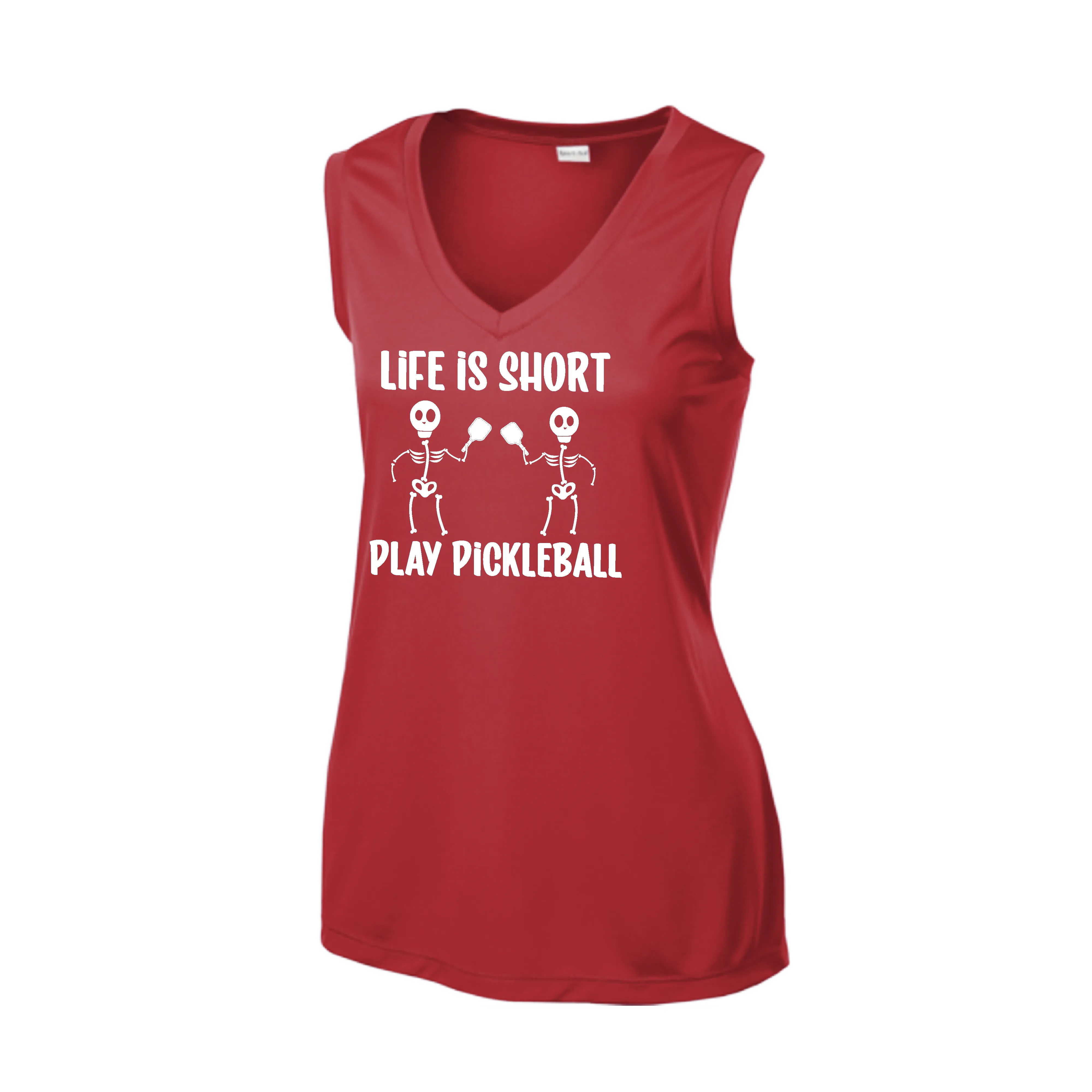 Life is Short Skeletons | Women’s Sleeveless Athletic Shirt | 100% Polyester