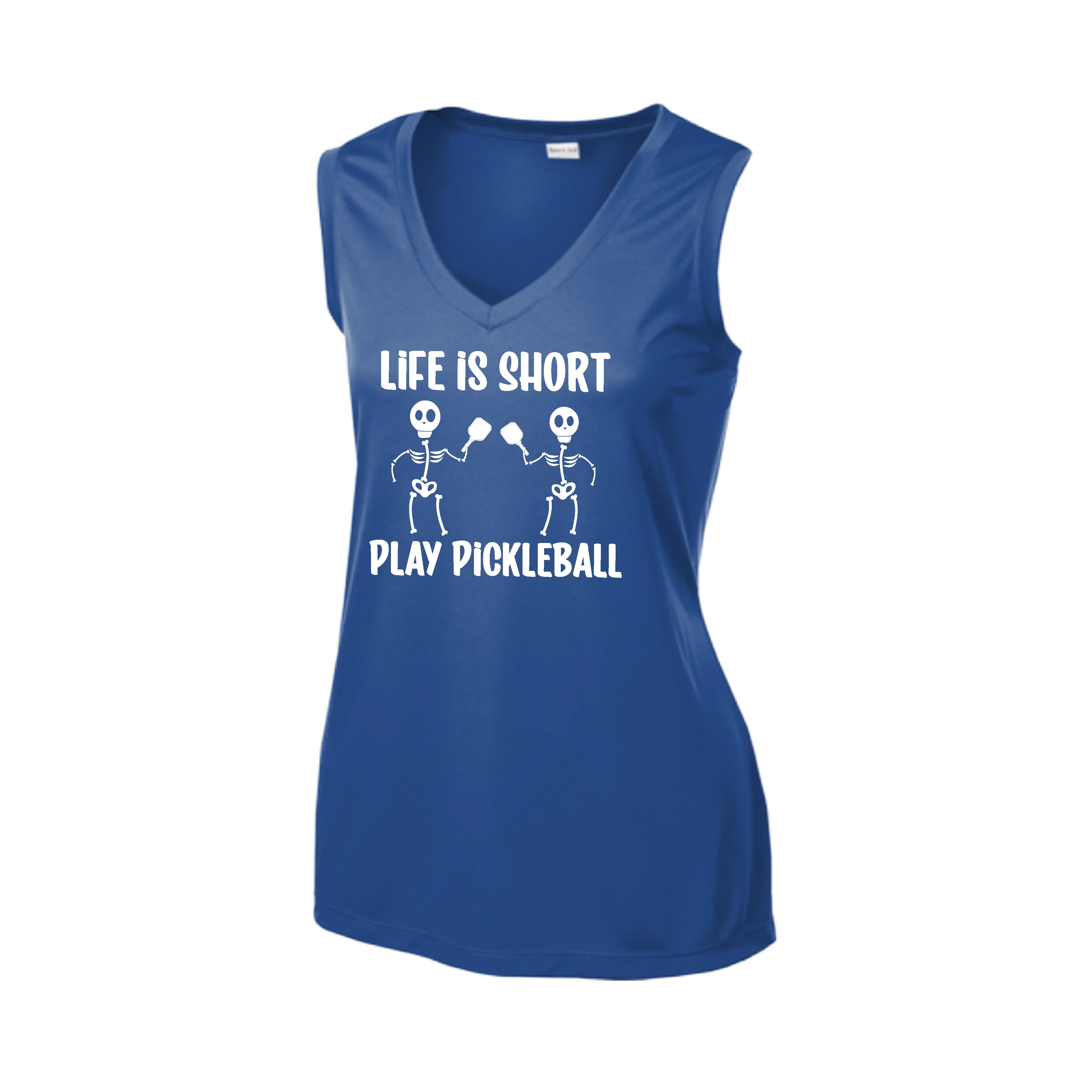 Life is Short Skeletons | Women’s Sleeveless Athletic Shirt | 100% Polyester