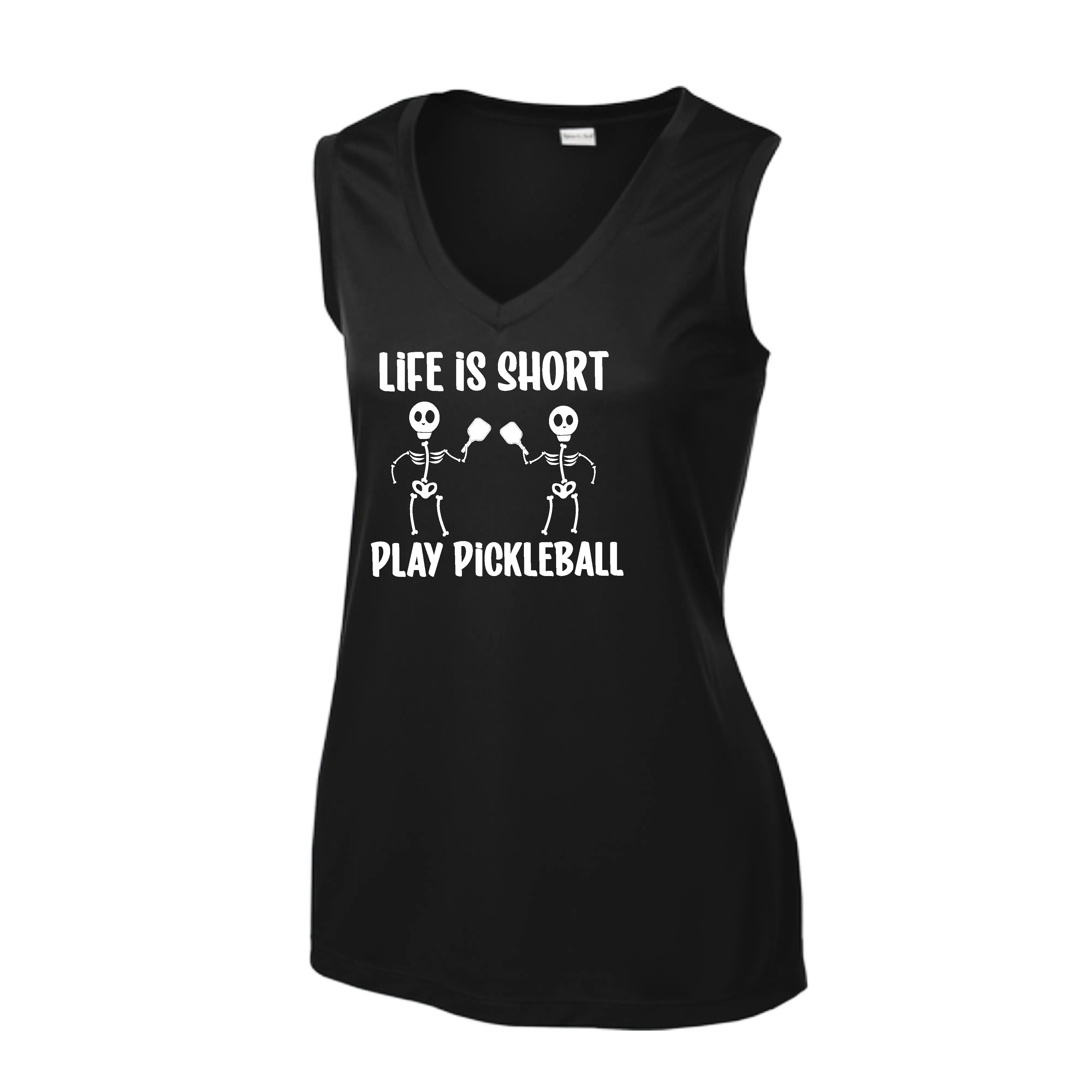 Life is Short Skeletons | Women’s Sleeveless Athletic Shirt | 100% Polyester