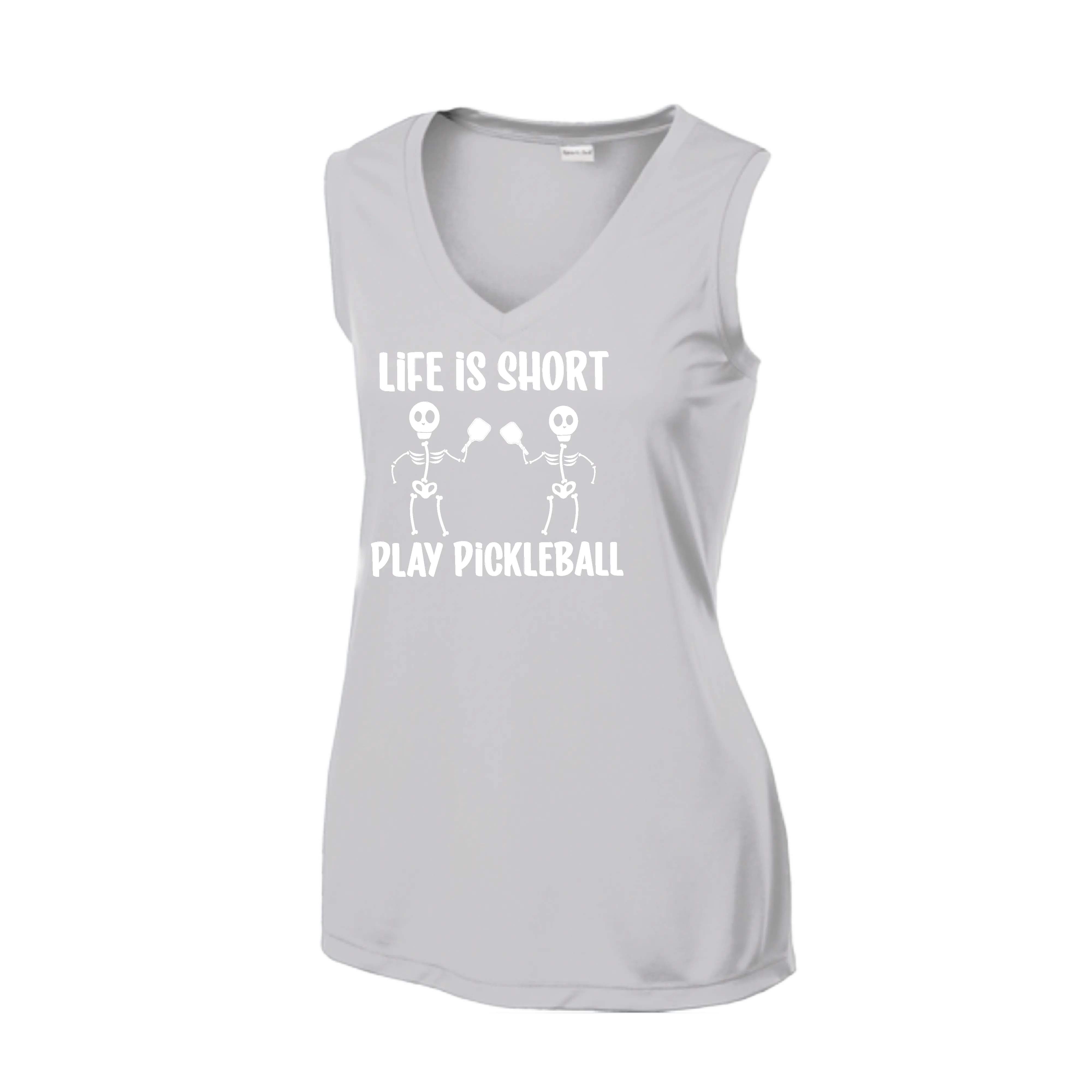 Life is Short Skeletons | Women’s Sleeveless Athletic Shirt | 100% Polyester