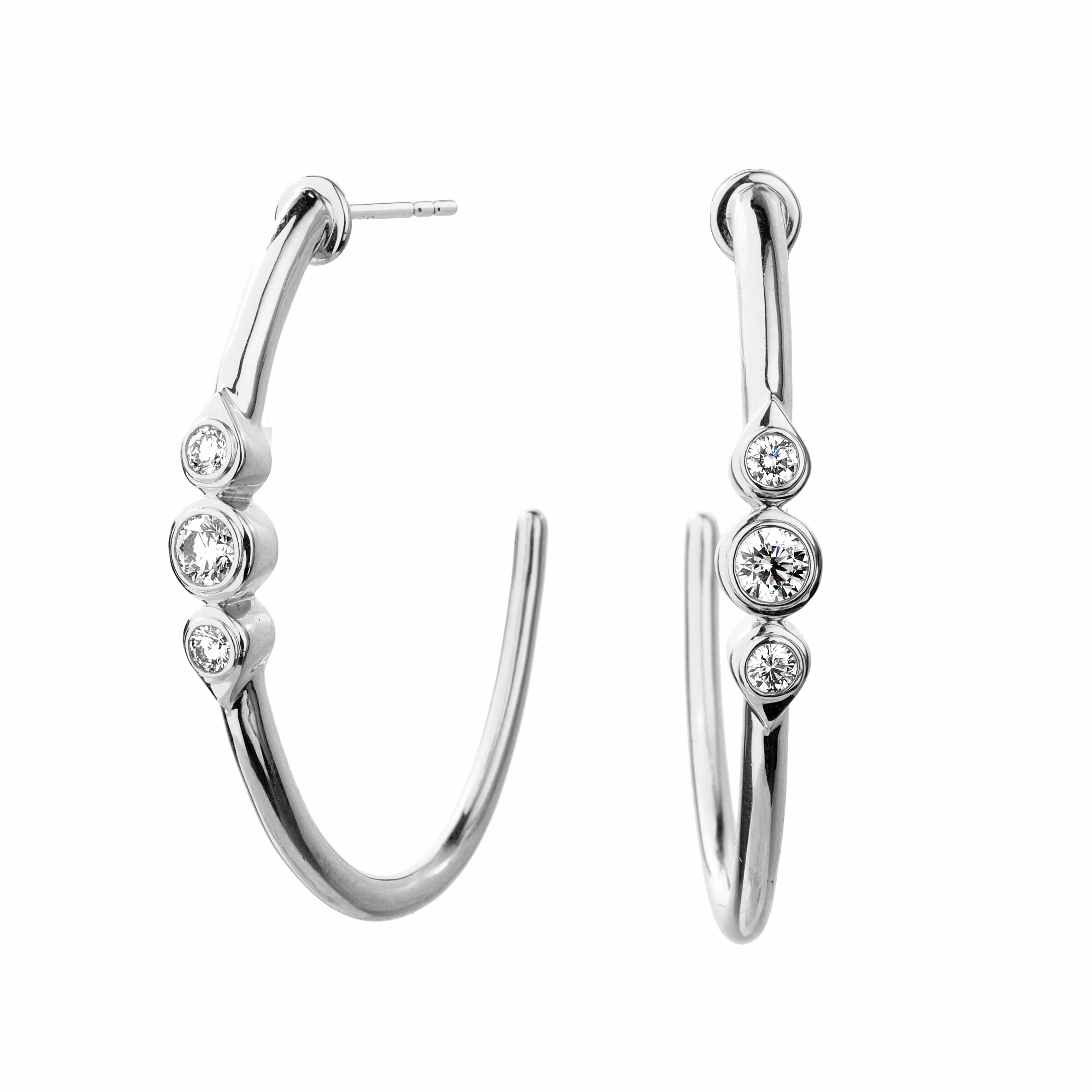 Mogul Three Diamond Hoops